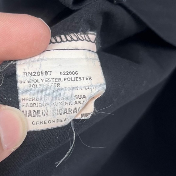 Vintage Dickies Men's XL TALL Button Up Work Shirt Black Short Sleeve Workwear - Picture 6 of 11